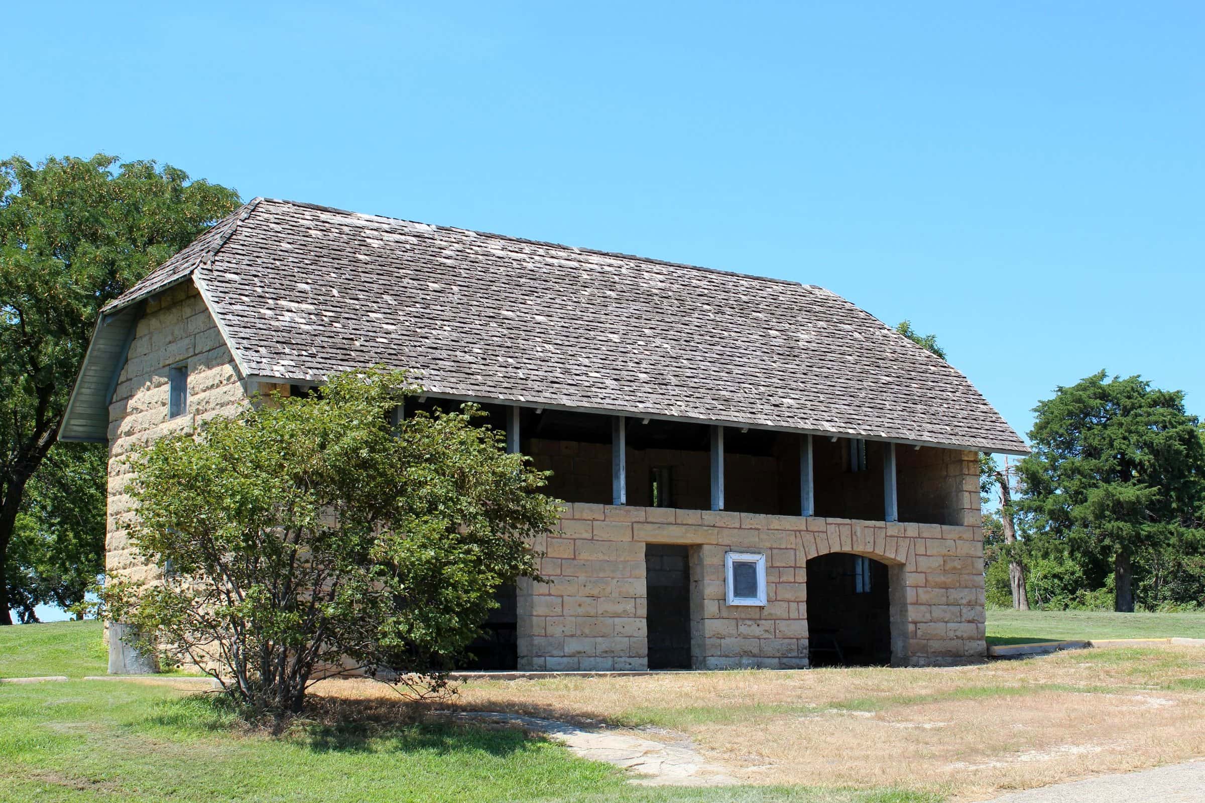 Historic native-limestone barn at Thunderbird