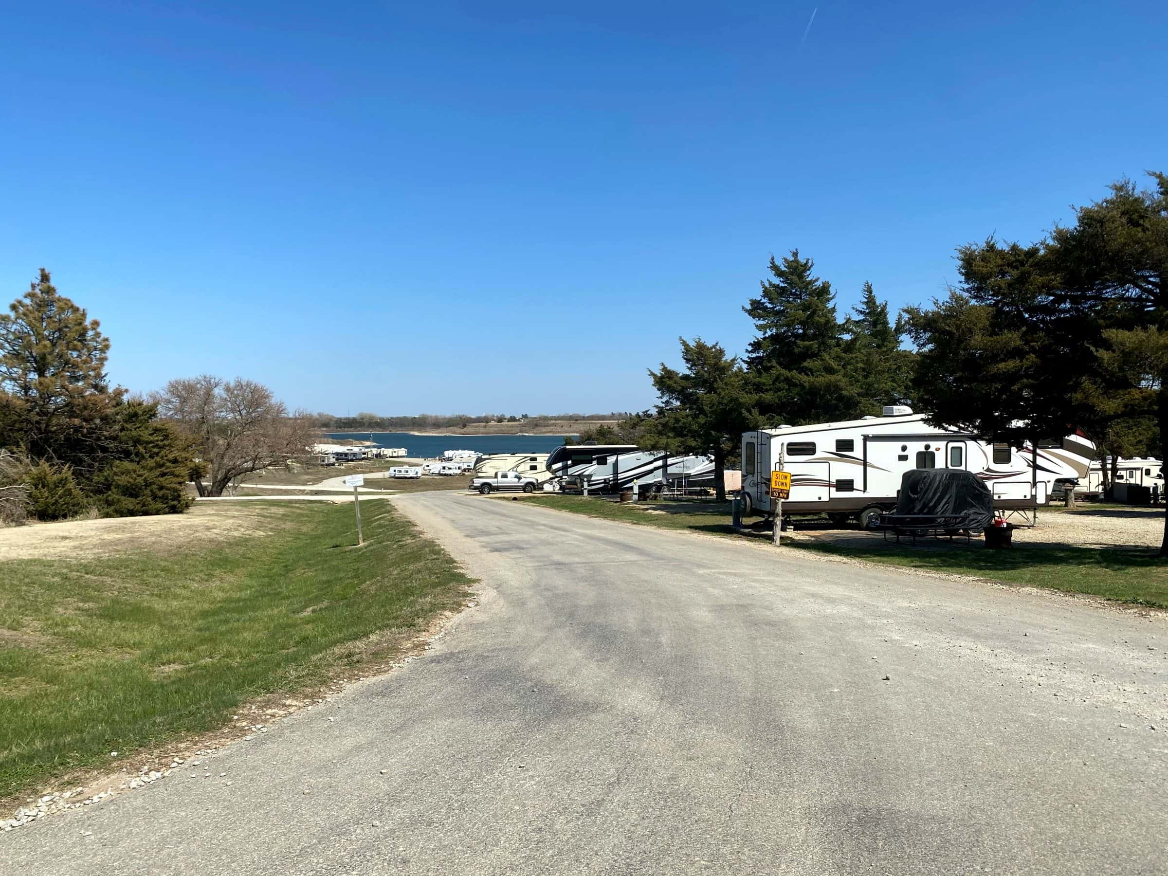 Road through the campground