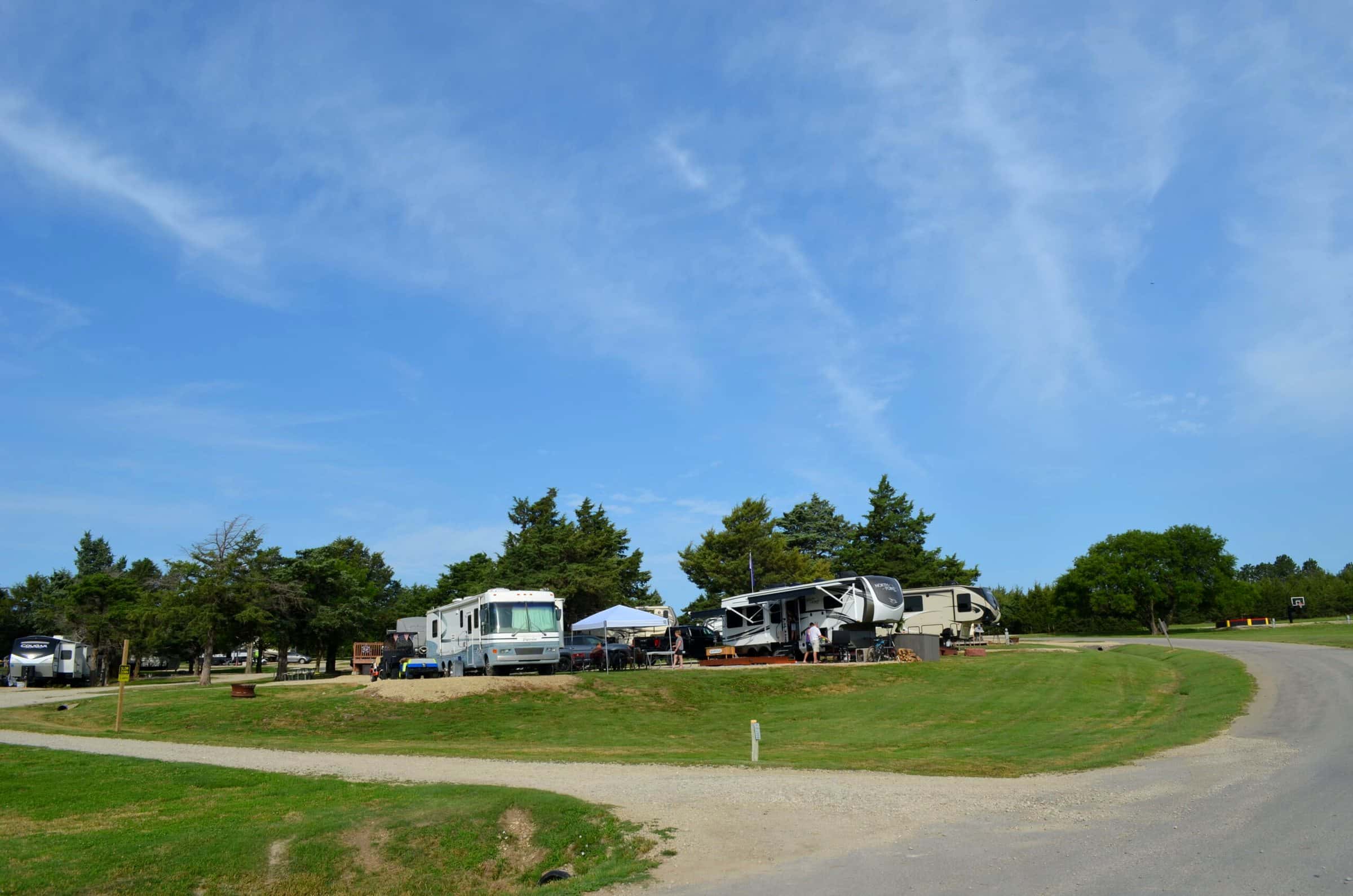 Campground road through the Roadside loops